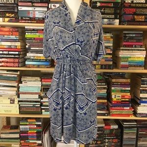 Aqua cold shoulder dress